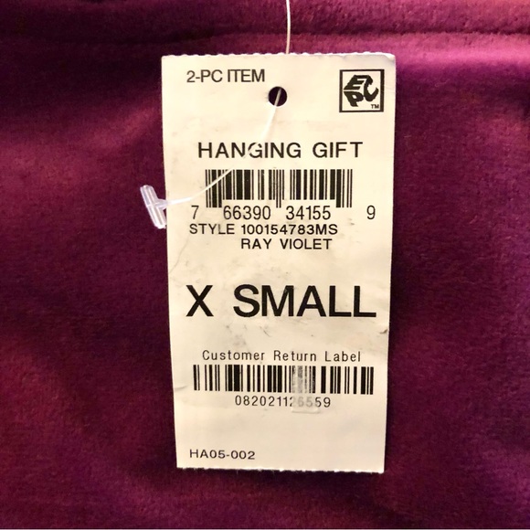 Alfani Velvet Pullover Hoodie Purple XS NWT - Picture 3 of 12